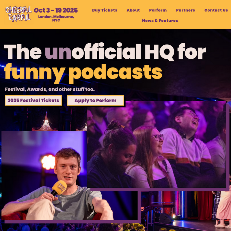 コメディポッドキャストの祭典「Cheerful Earful Podcast Festival」2025年開催！