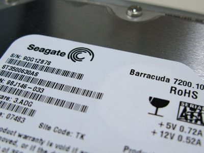 壊れたハードディスク（シーゲイト社製）.JPG